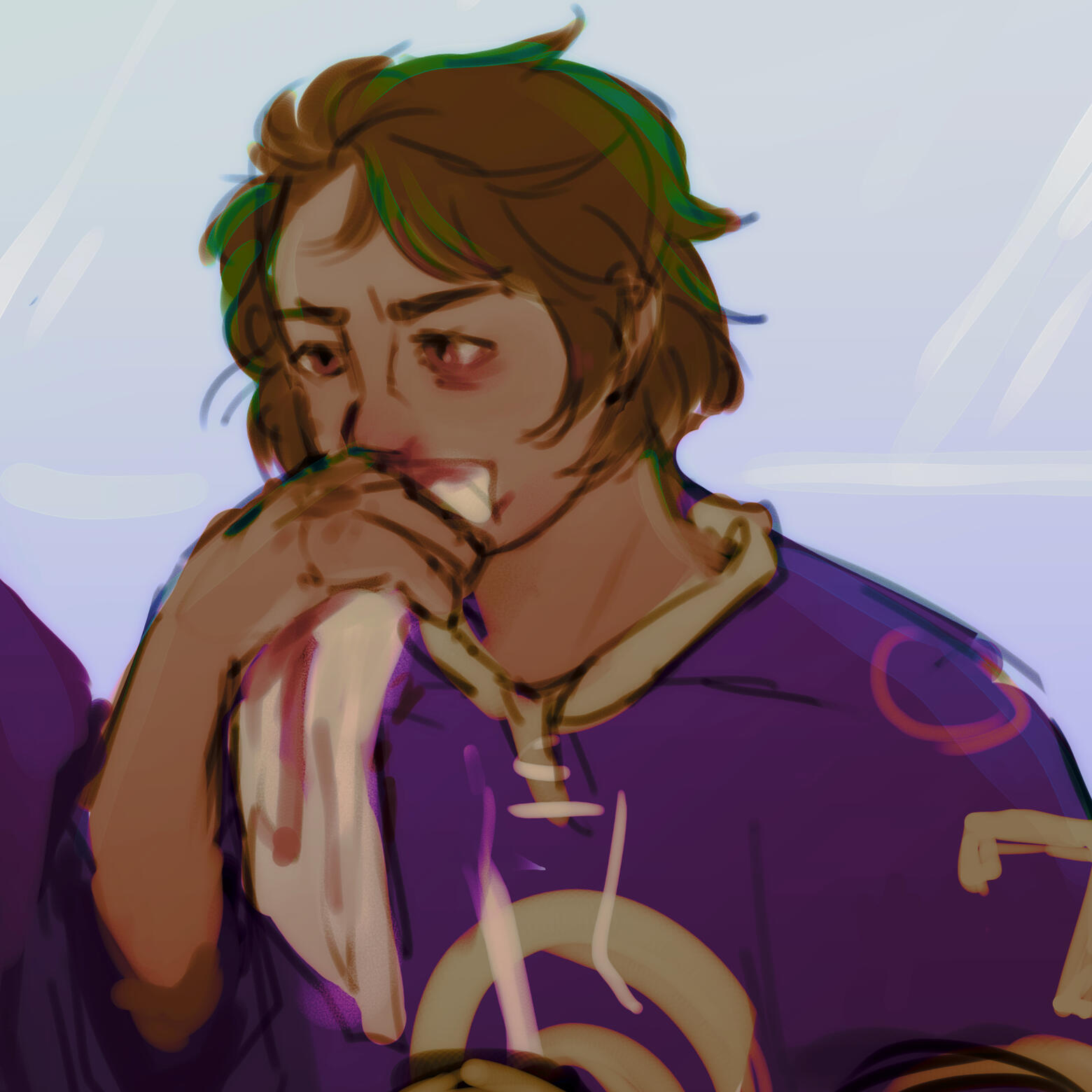 Shepka after a fight.